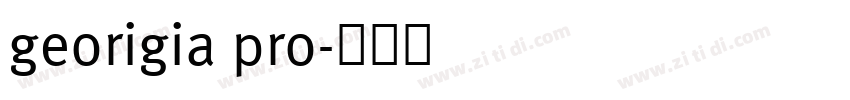georigia pro字体转换